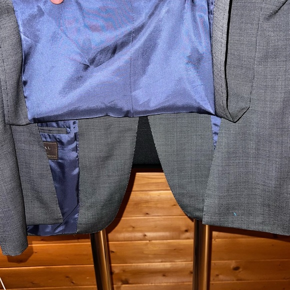 $399 Suitsupply Napoli perennial VBC wool mid gray dot suit jacket - Picture 9 of 12